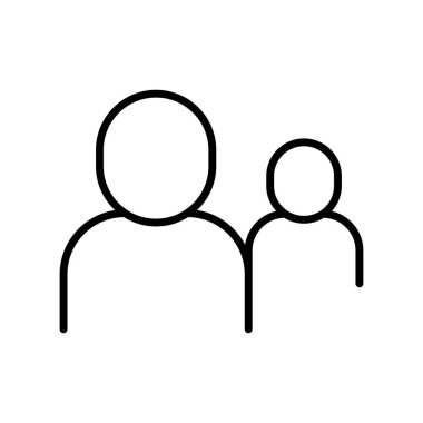 People icon in thin line style Vector illustration graphic design