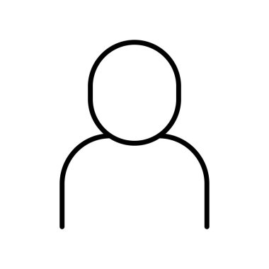 User icon in thin line style Vector illustration graphic design