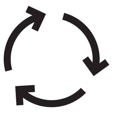 Recycle icon in thin line style Vector illustration graphic design