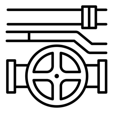 Valve icon in thin line style Vector illustration graphic design
