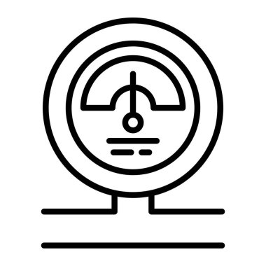 Oil meter icon in thin line style Vector illustration graphic design