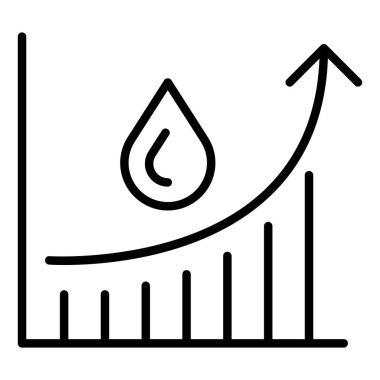Fuel investment icon in thin line style Vector illustration graphic design