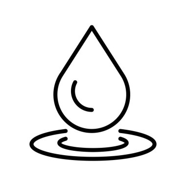 Rain icon in thin line style Vector illustration graphic design