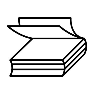 Open Book icon in thin line style Vector illustration graphic design
