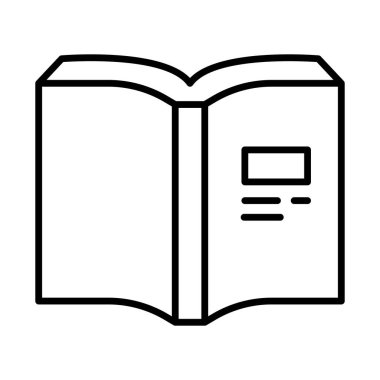Open Book icon in thin line style Vector illustration graphic design