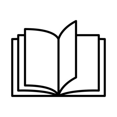 Open Book icon in thin line style Vector illustration graphic design
