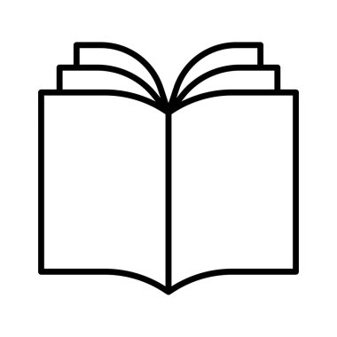 Open Book icon in thin line style Vector illustration graphic design