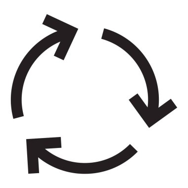 Recycling icon in thin line style Vector illustration graphic design