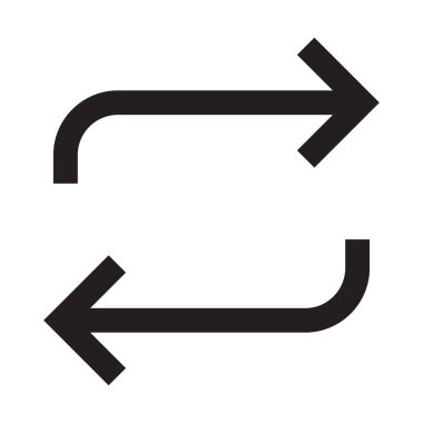 Recycling icon in thin line style Vector illustration graphic design