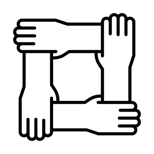 Teamwrok icon in thin line style Vector illustration graphic design