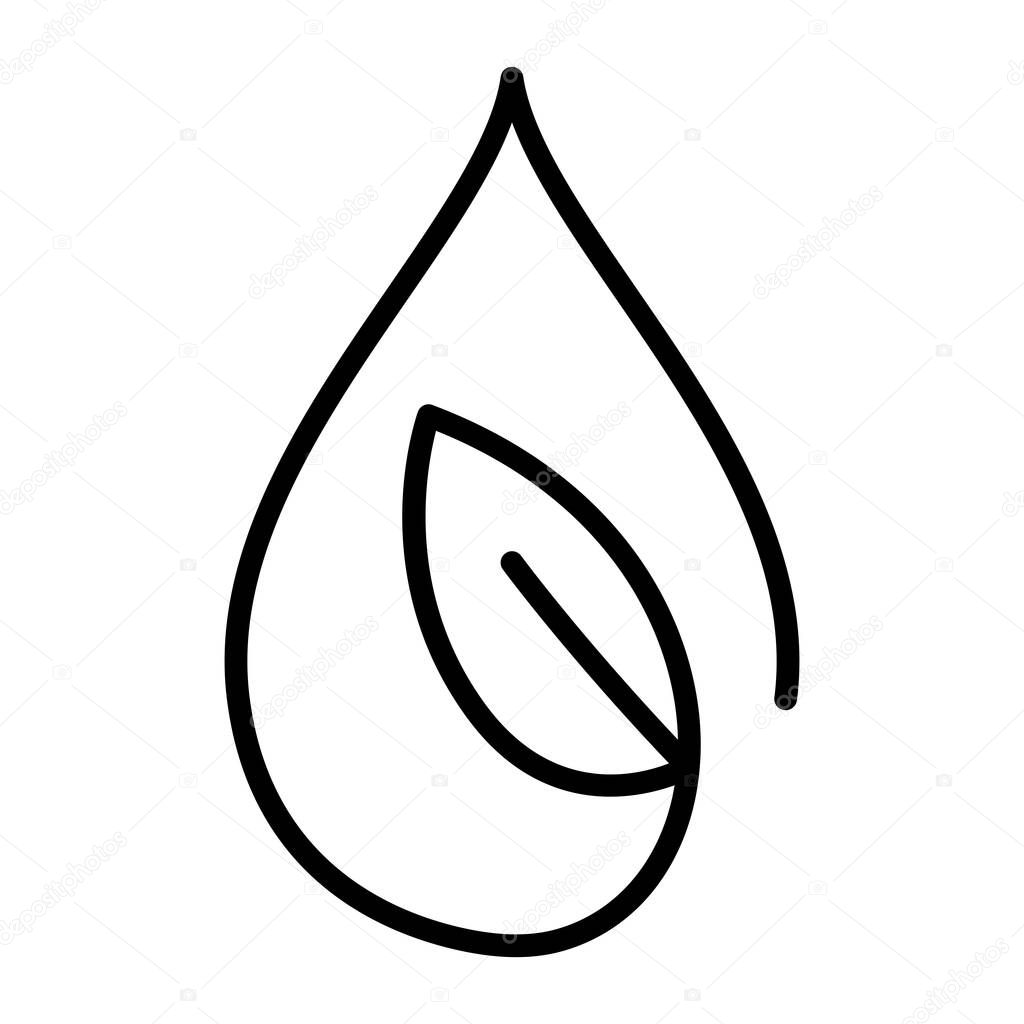 Biofuel icon in thin line style Vector illustration graphic design