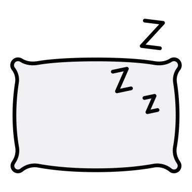 Renk çizgisi biçim çizimi grafik tasarımında yastık simgesi