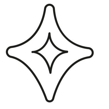 Boho groovy Paskalya Soyut geometrik yıldız tasarımı siyah. Çizgi biçimi ile