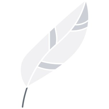 Zarif çizgileri ve pürüzsüz kıvrımları olan boho groovy paskalya tüyü. karalama düz renk tarzında