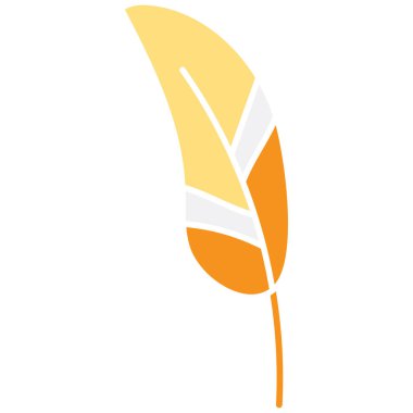 Beyaz bir arka planda boho groovy Paskalya Renkli tüy çizimi. karalama düz renk tarzında