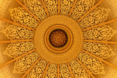 Monserrate Sarayı 'nın süslü mermer tavanı, Sintra, Portekiz