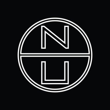 UN Logo monogram abstract inside circle stripe vector images design template