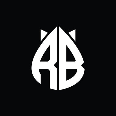 RB Logo monogram drops crown abstract shape vector images design template