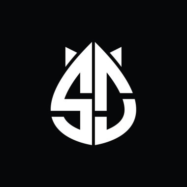 SO Logo monogram drops crown abstract shape vector images design template