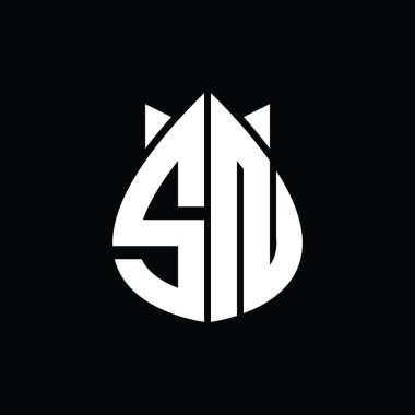 SN Logo monogram drops crown abstract shape vector images design template