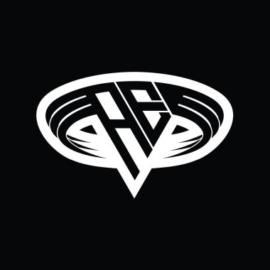 AE logo monogram harfi üçgen biçimli dilimlenmiş tasarım şablonu