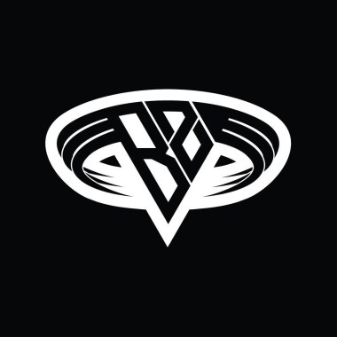 Üçgen biçimli dilimlenmiş izole tasarım şablonu içeren BZ logo monogram harfi