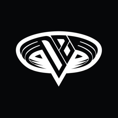 DZ logo monogram harfi üçgen biçimli dilimlenmiş tasarım şablonu