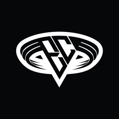 AK logo monogram harfi üçgen biçimli dilimlenmiş tasarım şablonu