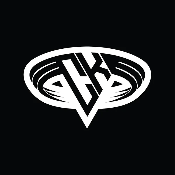 Logo Üçgen Dilimli Monogram Harfi Izole Tasarım Şablonu — Stok fotoğraf