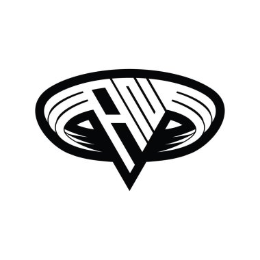 Üçgen biçimli, dilimlenmiş tasarım şablonlu bir logo monogram harfi