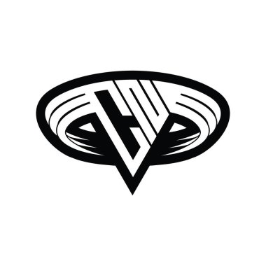 Üçgen biçimli dilimlenmiş izole tasarım şablonu içeren CN Logo monogram harfi