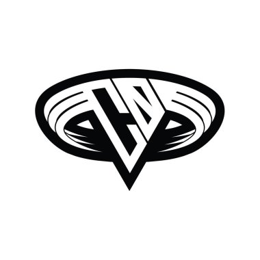 Üçgen biçimli dilimlenmiş izole tasarım şablonu içeren CO Logo monogram harfi