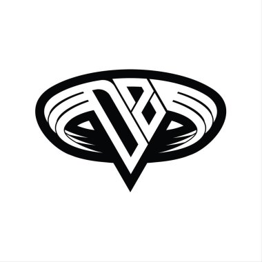 DZ logo monogram harfi üçgen biçimli dilimlenmiş tasarım şablonu