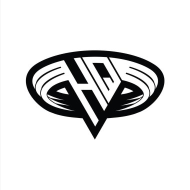 Üçgen biçimli dilimlenmiş izole tasarım şablonu içeren genel logo monogram harfi