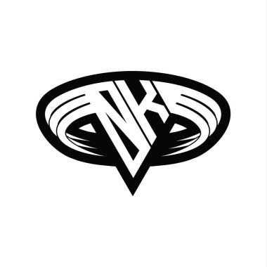 Üçgen biçimli logo monogram harfi izole edilmiş tasarım şablonu