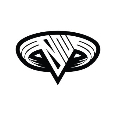 Üçgen biçimli, dilimlenmiş tasarım şablonlu on Logo monogram harfi