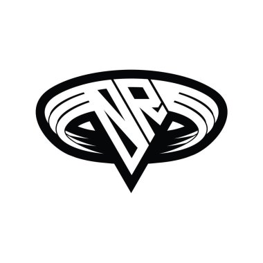 Veya üçgen biçimli logo monogram harfi izole edilmiş tasarım şablonu