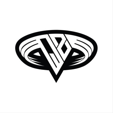 Üçgen biçimli dilimlenmiş izole tasarım şablonu içeren QZ logo monogram harfi