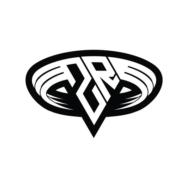 Logo Monogram Letter Met Driehoek Vorm Plak Geïsoleerd Ontwerp Template — Stockfoto