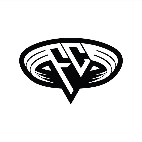 Logo Monogram Bokstav Med Triangel Form Skiva Isolerad Kontur Design — Stockfoto