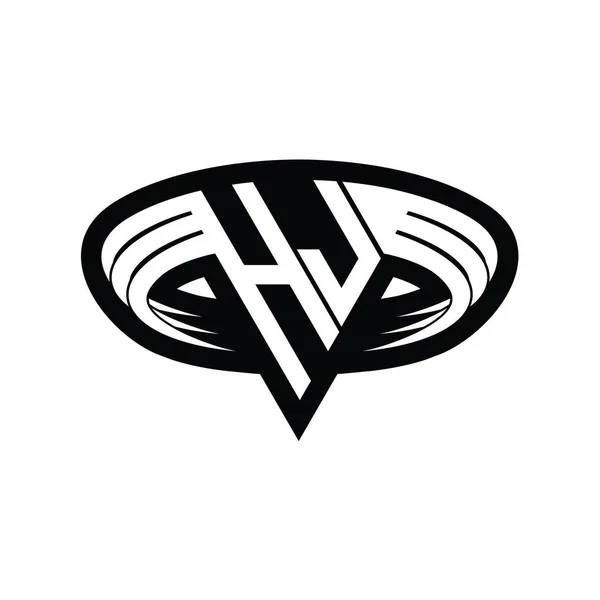삼각형 고립된 Logo Monogram 템플릿 — 스톡 사진