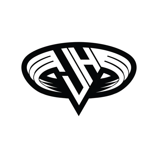 Логотип Монограма Літери Зрізом Формі Трикутника Ізольований Шаблон Контуру Дизайну — стокове фото