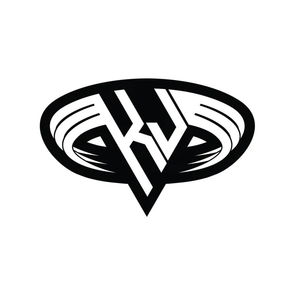 Logo Monogram Letter Triangle Shape Slice 고립된 템플릿 — 스톡 사진