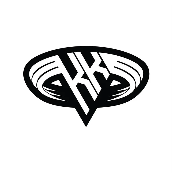 Logo Monogram Písmeno Trojúhelníkovým Tvarem Řez Izolovaný Obrys Design Šablony — Stock fotografie