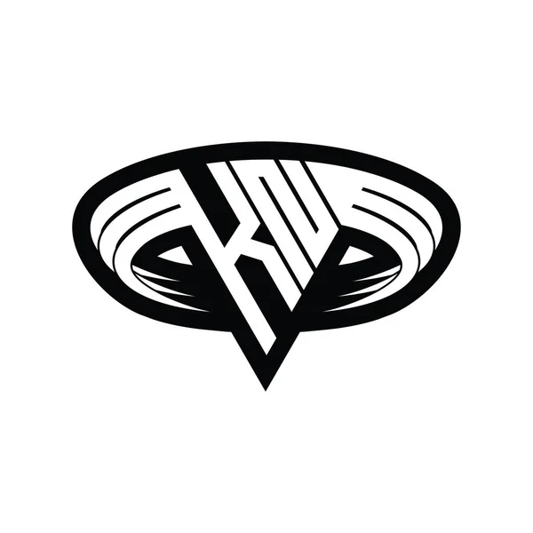 Logo Monogram Bokstav Med Triangel Form Skiva Isolerad Skiss Design — Stockfoto