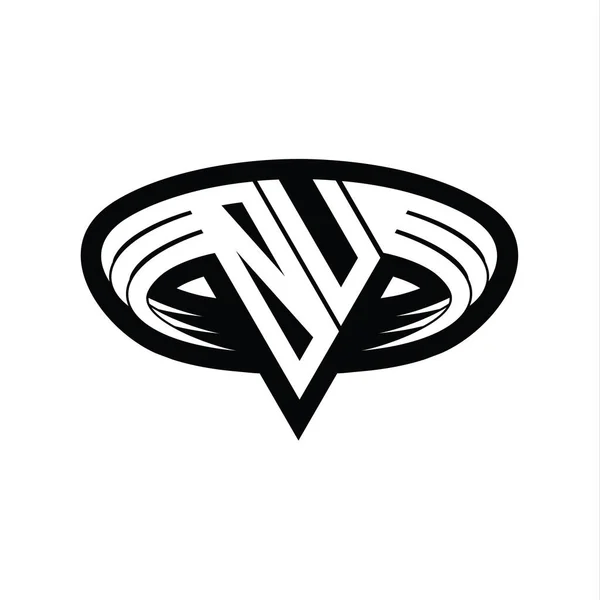 Logo Monogram Harfi Üçgen Biçimli Dilimlenmiş Tasarım Şablonu — Stok fotoğraf