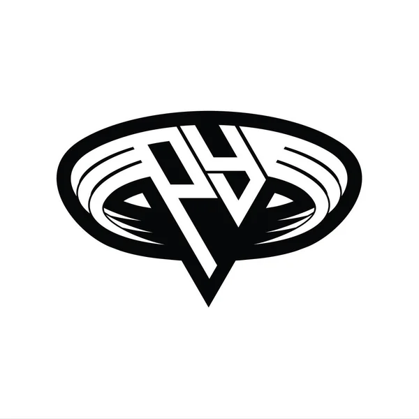 Logo Monogram Písmeno Trojúhelníkem Tvar Řezu Izolované Obrys Design Šablony — Stock fotografie