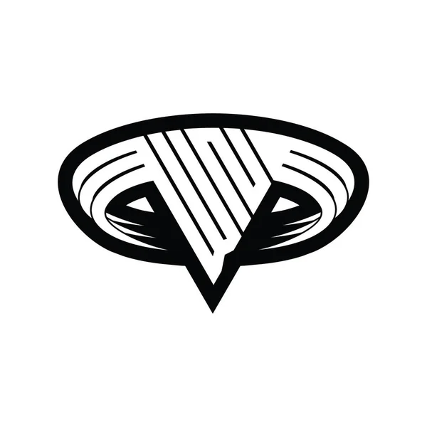 Logo Monogram Letter Triangle Shape Slice Isolated Outline Design Template — Stock Photo, Image