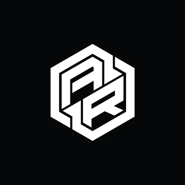 Игры Логотипом Геометрическим Шаблоном Формы Шестиугольника — стоковое фото