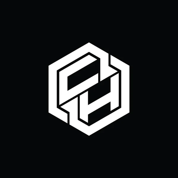 Logo Μονόγραμμα Gaming Εξάγωνο Γεωμετρικό Σχήμα Πρότυπο Σχεδιασμού — Φωτογραφία Αρχείου